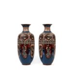 A PAIR OF CLOISONNÉ VASES, Japan, Meiji period (1868-1912)