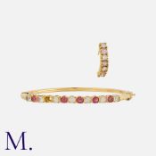 A Collection Of Miscellaneous Jewellery. Comprising a pink and white stone set bangle and