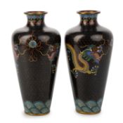 PAIR OF JAPANESE CLOISONNE VASES, LATE 19TH/EARLY 20TH CENTURY