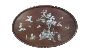 CHINESE HARDWOOD PANEL, LATE 19TH/EARLY 20TH CENTURY