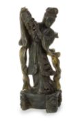 CHINESE SOAPSTONE FIGURE, LATE 20TH CENTURY