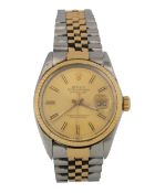 ROLEX OYSTER PERPETUAL DATEJUST, STAINLESS STEEL AUTOMATIC WRIST WATCH
