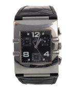 OMEGA QUADRA, STAINLESS STEEL CHRONOGRAPH WRIST WATCH