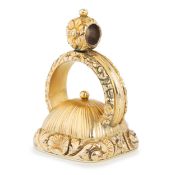 LARGE GOLD PLATED SEAL FOB, DAVIDSON CLAN