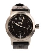 ORIS, STAINLESS STEEL AUTOMATIC WRIST WATCH