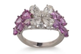 PINK SAPPHIRE AND DIAMOND RING, CONTEMPORARY