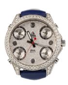 JACOB & CO, DIAMOND SET STAINLESS STEEL QUARTZ WRIST WATCH