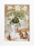 * BETH ROBERTSON FIDDES (SCOTTISH), PEARS AND FLOWERS