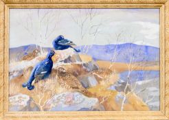 * RALSTON GUDGEON RSW (SCOTTISH 1910 - 1984), BLACK COCKS