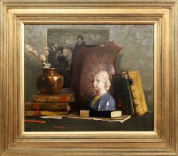 JAMES PATERSON PRSW RSA RWS (SCOTTISH 1854 - 1932), STILL LIFE WITH JAPANESE PAINTING