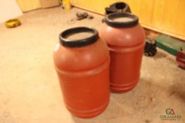 (2) 220 LITER PVC BARRELLS