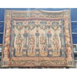 A Garden Tapestry, the central field of flowers and urns between square columns flanked by twisted