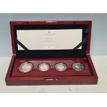 Charles III 2023 gold proof Coronation four-Coin Collection, consisting of Double Sovereign,