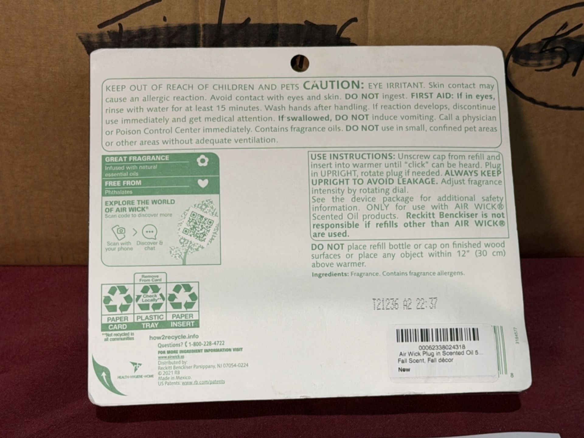 AIR WICK ESSENTIAL OILS 2-PACK REFILL, NEW - Image 2 of 2