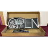 HINEON NEON OPEN SIGN 20" W/REMOTE CONTROLLER NEW