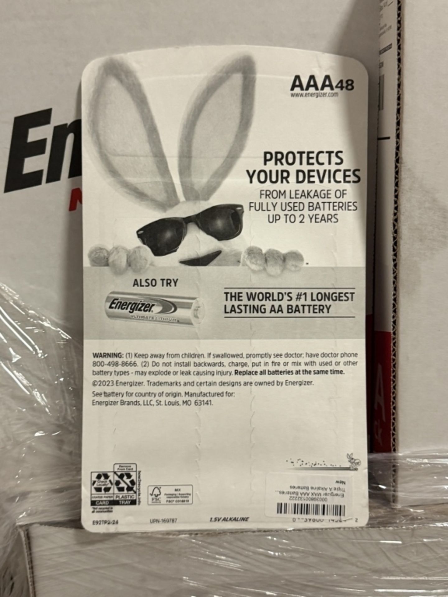 PACKS OF ENERGIZER AAA BATTERIES (48) PACK - Image 3 of 3