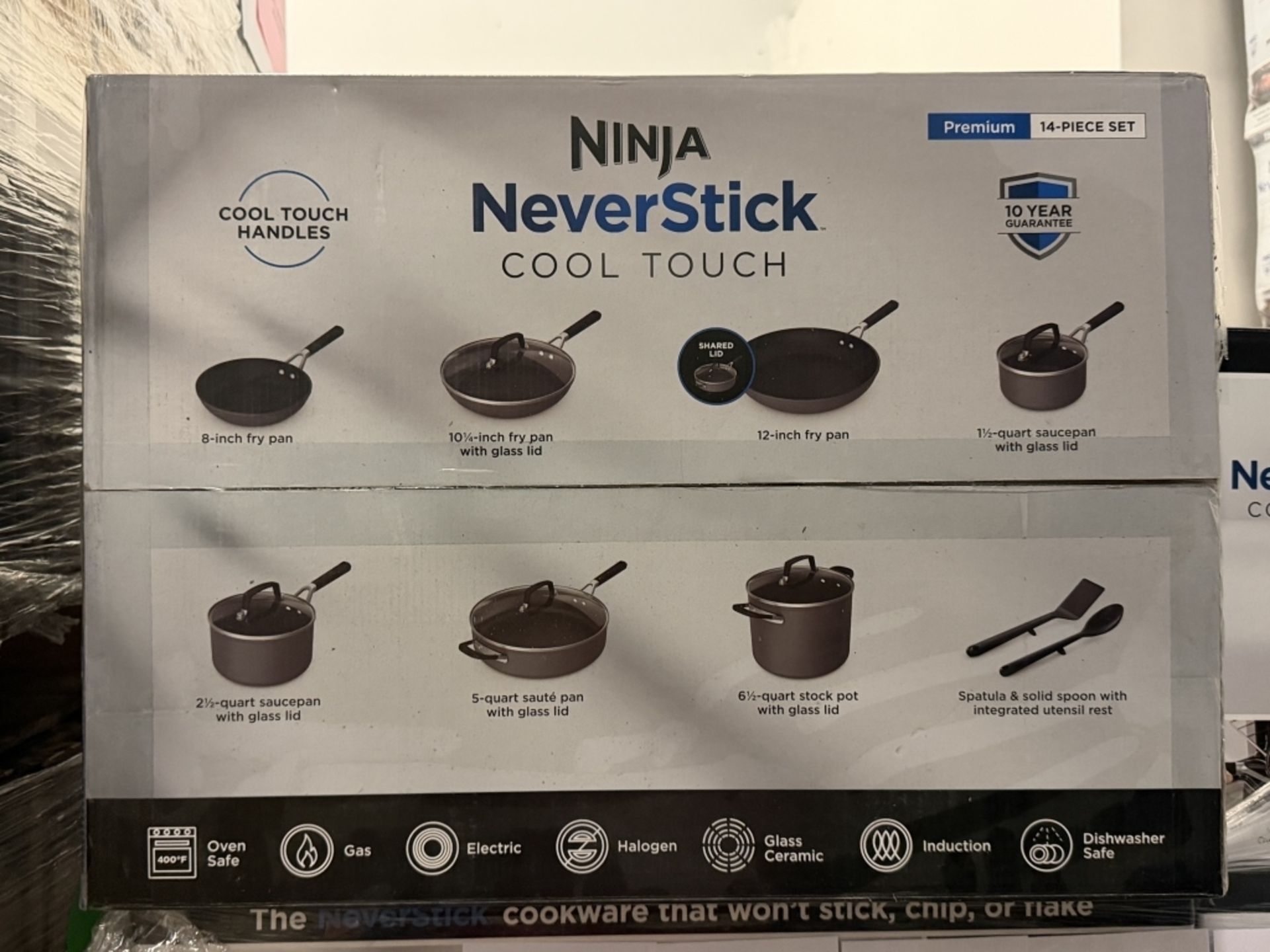 NINJA NEVER STICK (14) PCS COOKWARE SET, NEW - Image 3 of 3