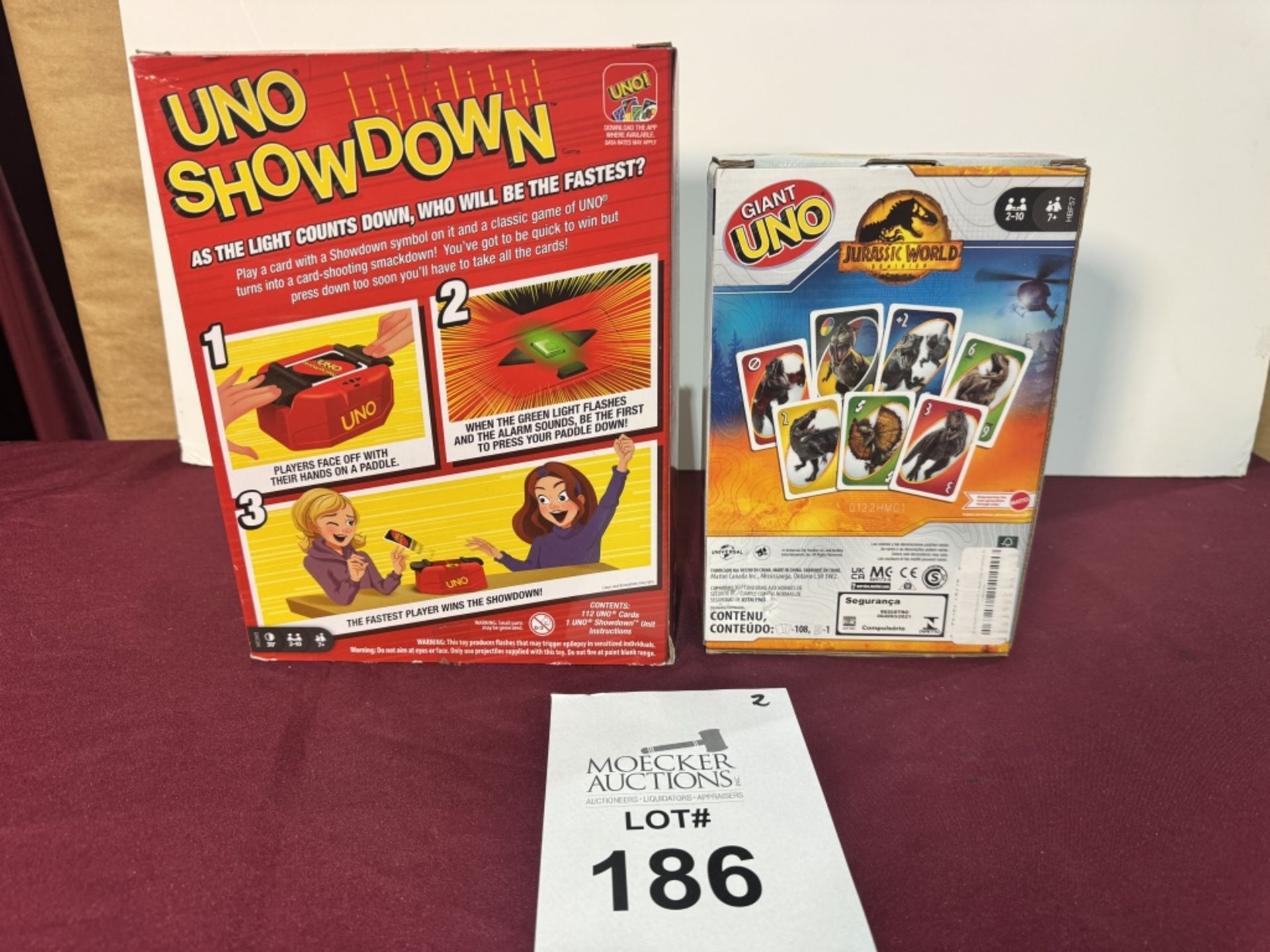 UNO SHOWDOWN AND GIANT UNO JURASSIC WORLD - Image 2 of 2