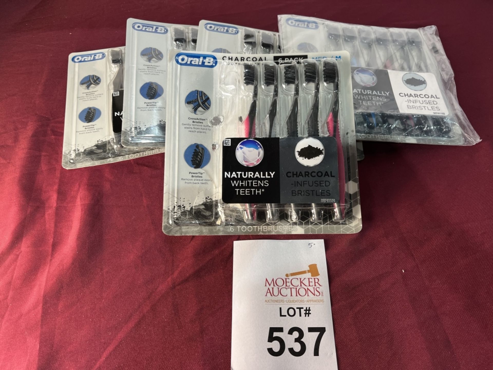 ORAL-B CHARCOAL TOOTHBRUSHES 6-PACK, NEW