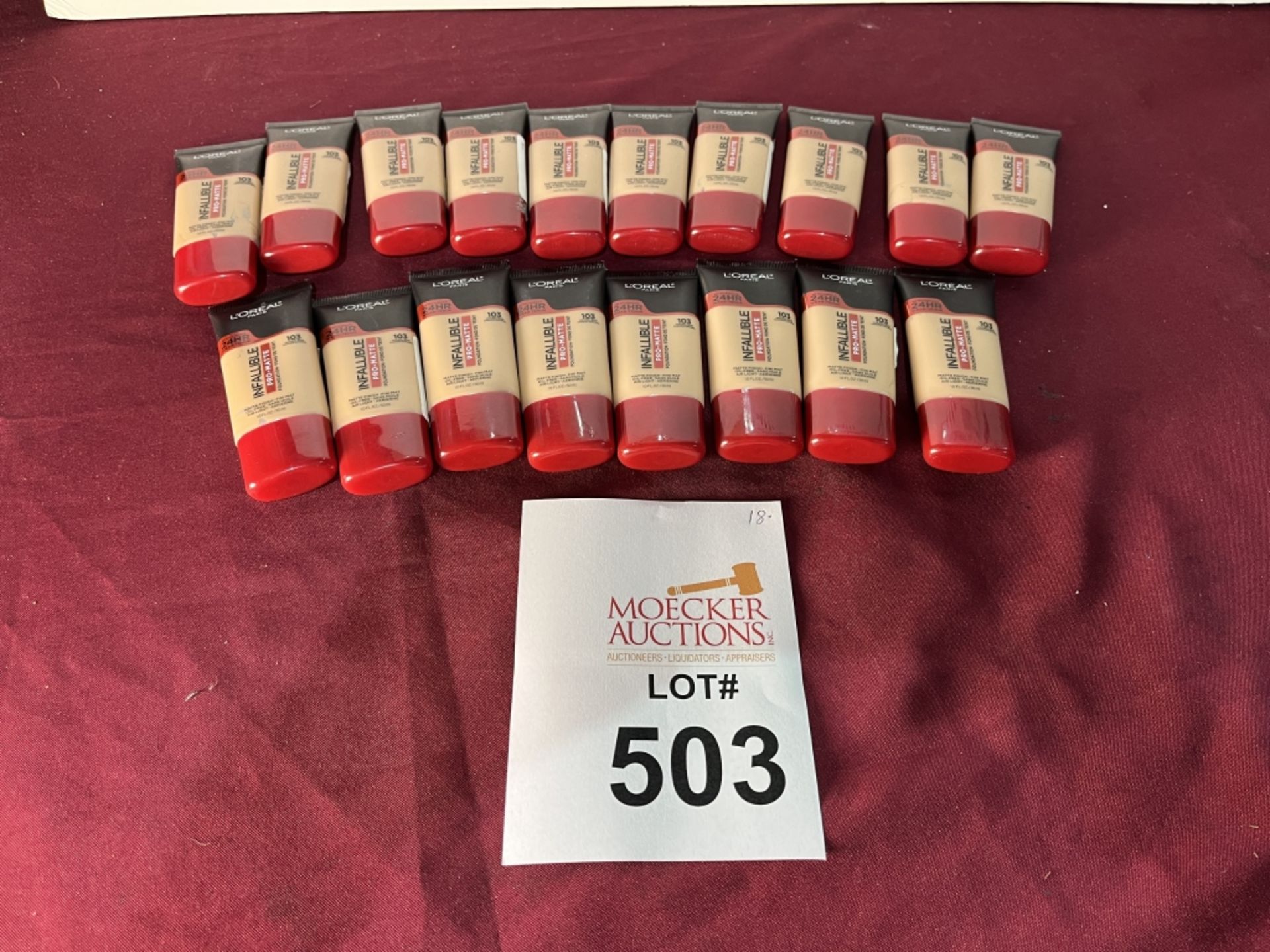 LOT CONSISTING OF (18) L'OREAL PARIS INFALLIBLE PRO-MATTE FOUNDATION 103, NEW