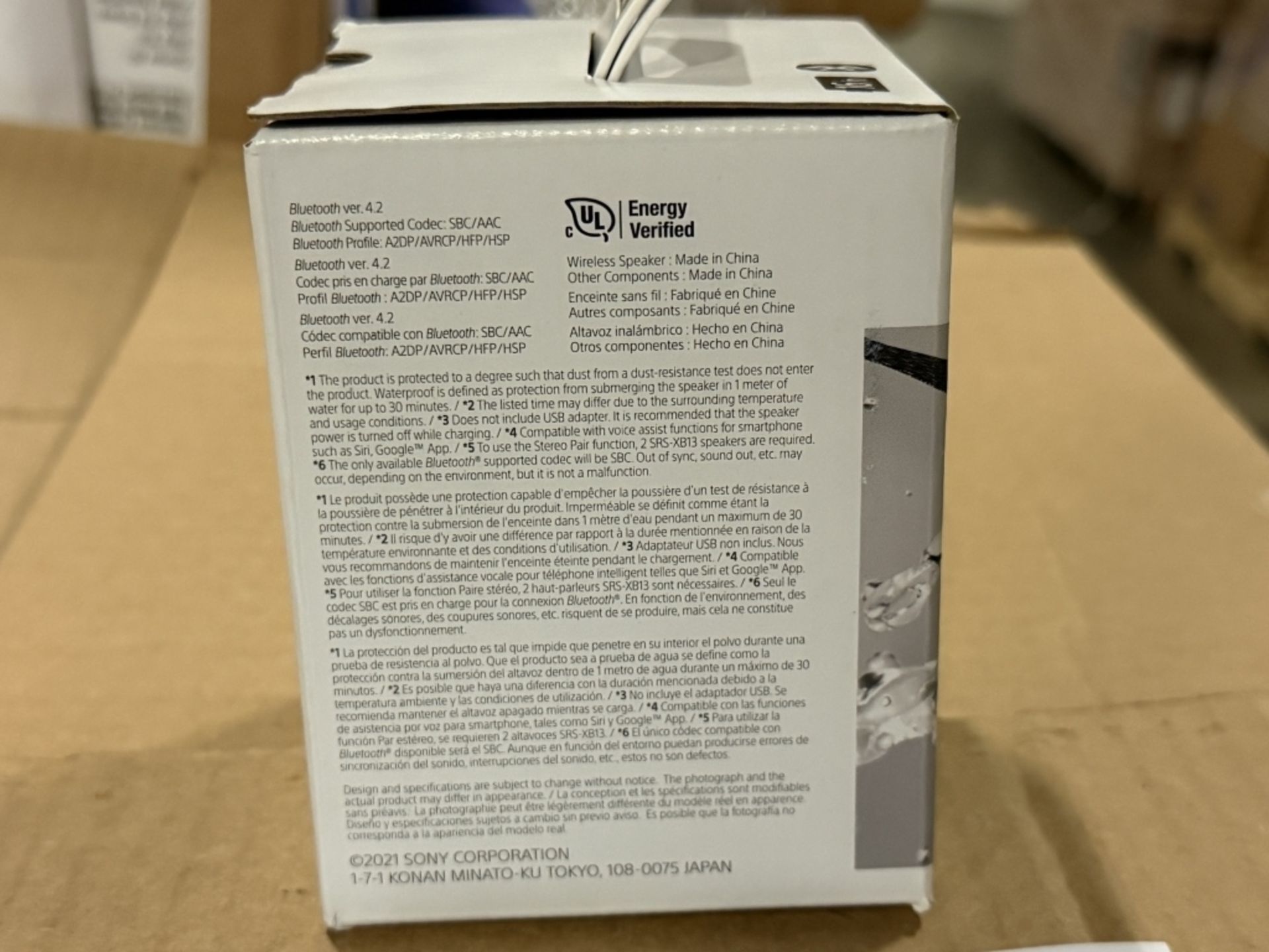 SONY SRS-XB13 WIRELESS SPEAKER, NEW - Image 3 of 5