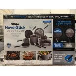 NINJA NEVER STICK (14) PCS COOKWARE SET, NEW