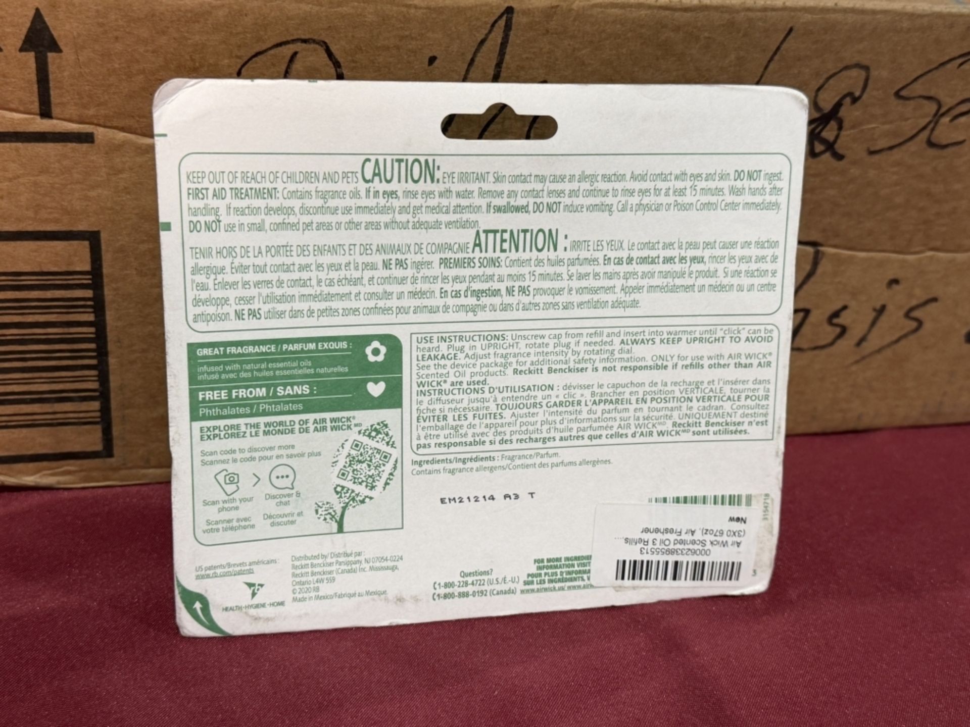 AIR WICK ESSENTIAL OILS 3-PACK REFILL, NEW