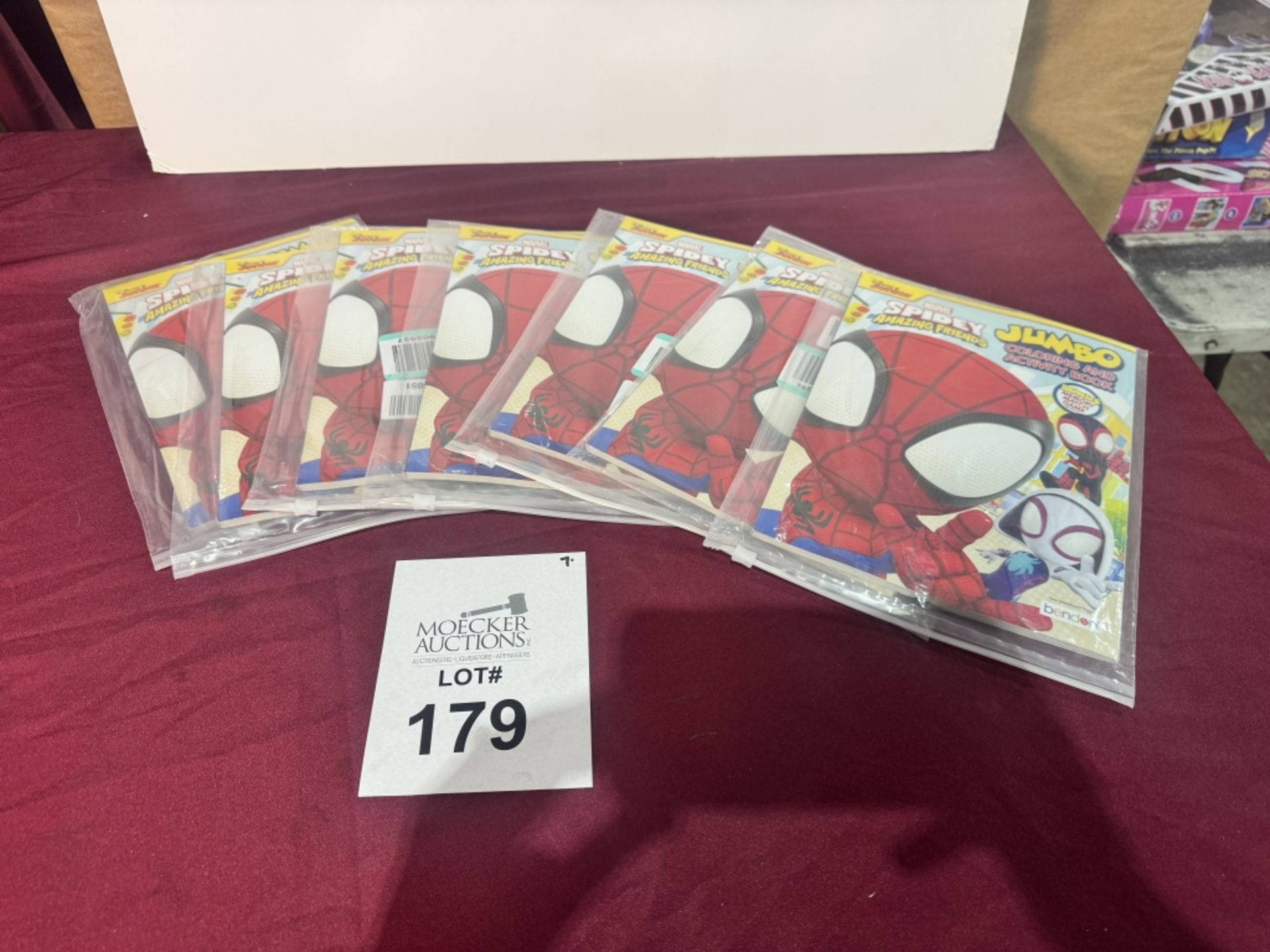 LOT CONSISTING OF (7) SPIDEY JUMBO COLORING BOOK, NEW