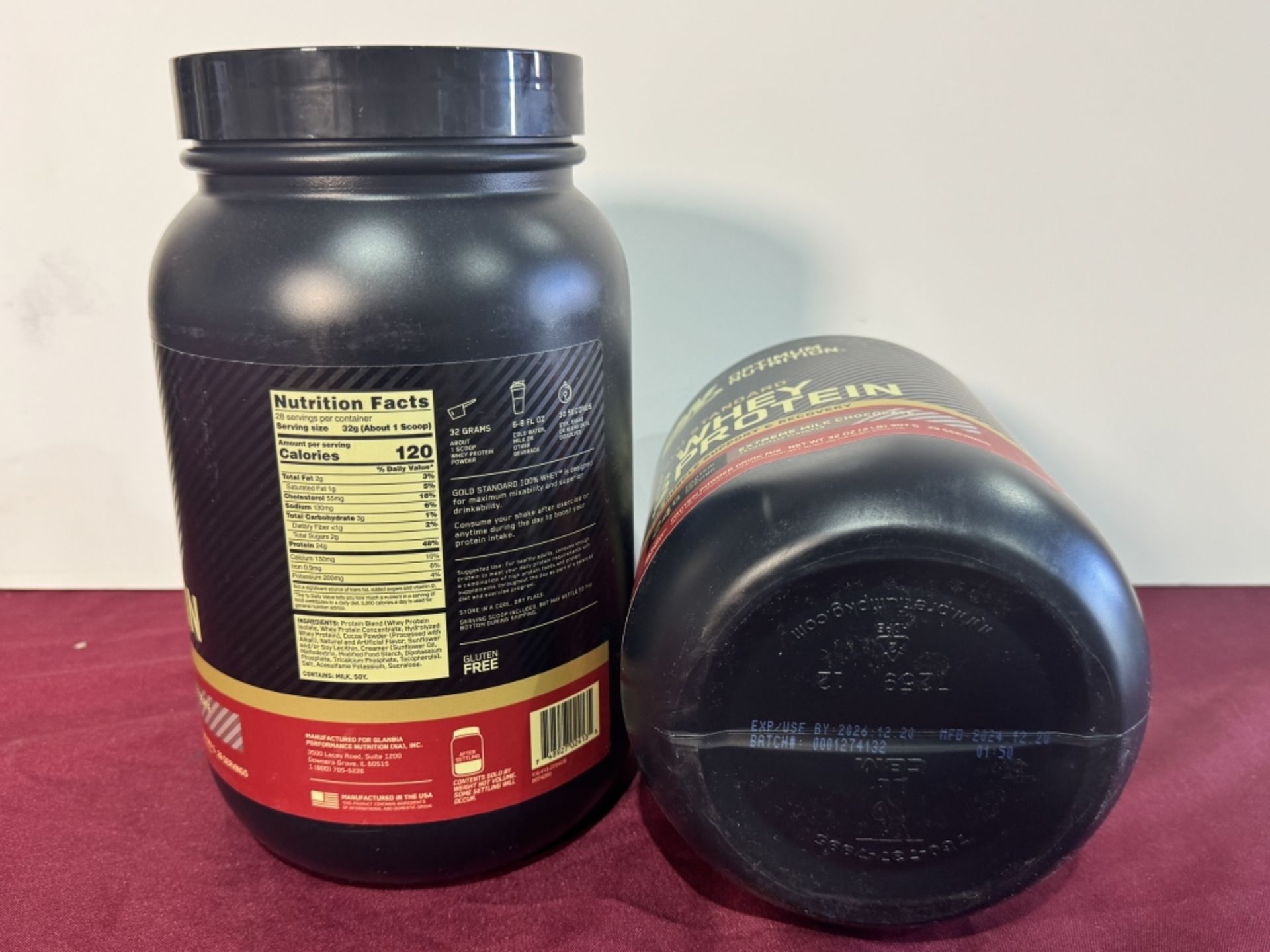 ON OPTIMUM NUTRITION 100% WHEY PROTEIN 32 OZ, NEW - Image 2 of 3