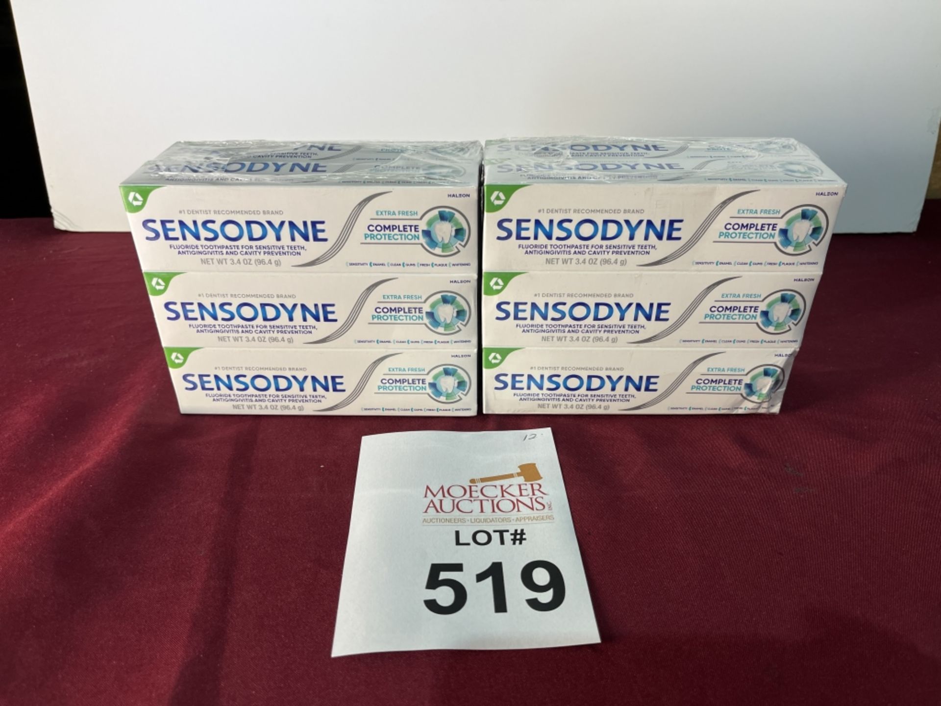 LOT CONSISTING OF (12) SENSODYNE TOOTHPASTE 3.4 OZ