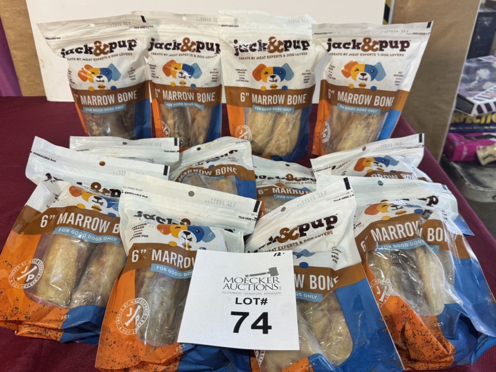 JACK&PUP 6" MARROW BONES 2 CT PER BAG, NEW