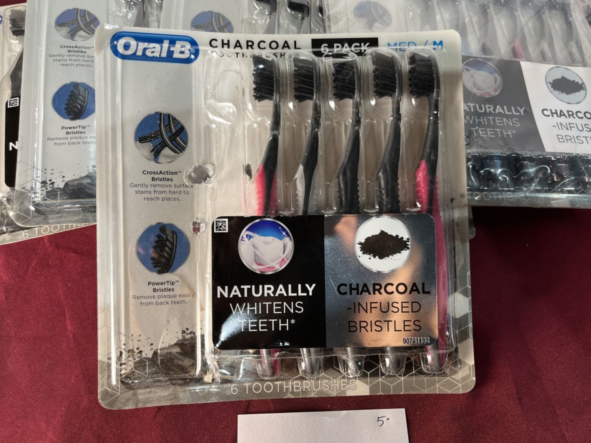 ORAL-B CHARCOAL TOOTHBRUSHES 6-PACK, NEW - Image 2 of 3