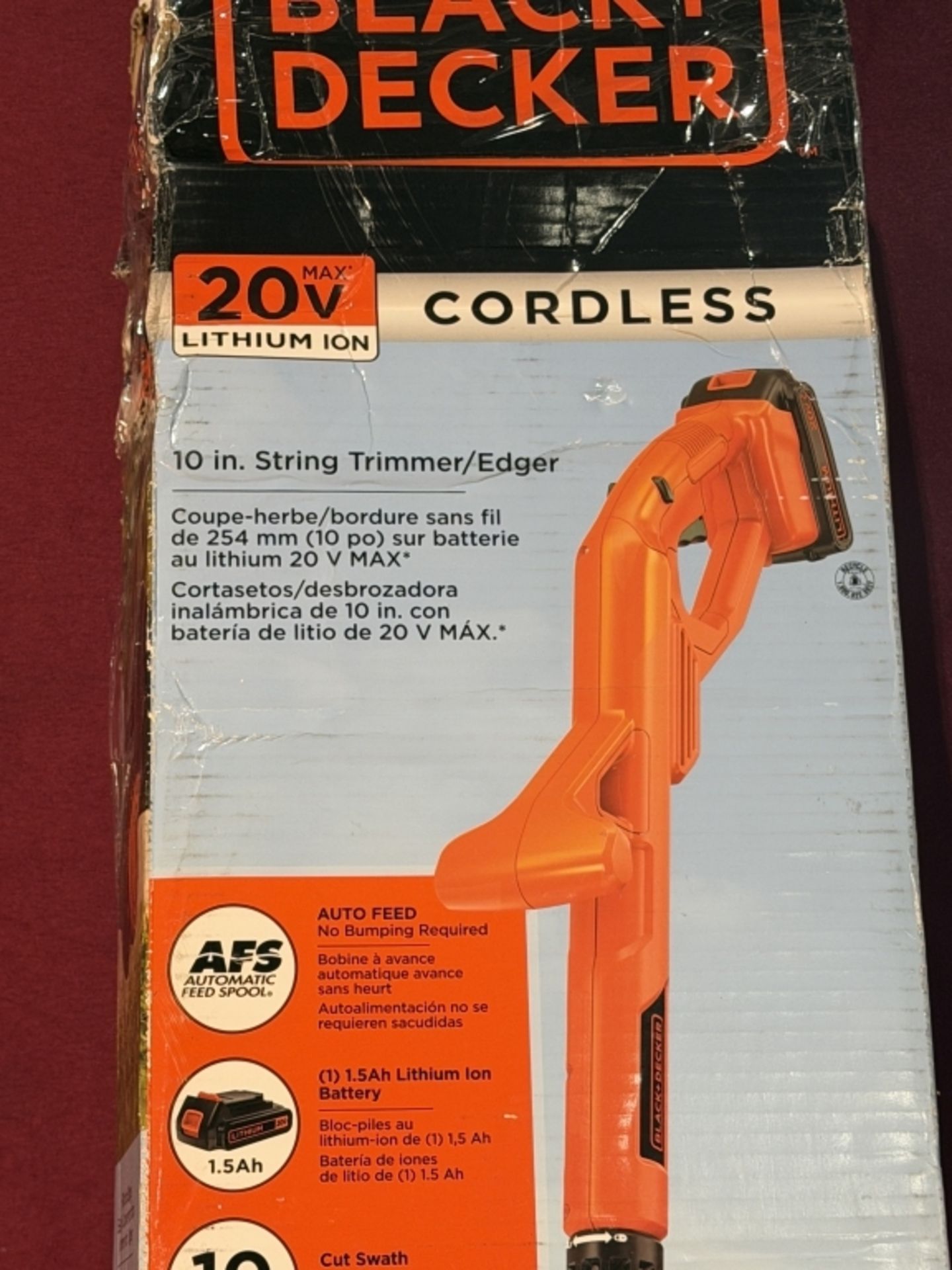 BLACK & DECKER 20V CORDLESS 10" STRING TRIMMER - Image 2 of 3