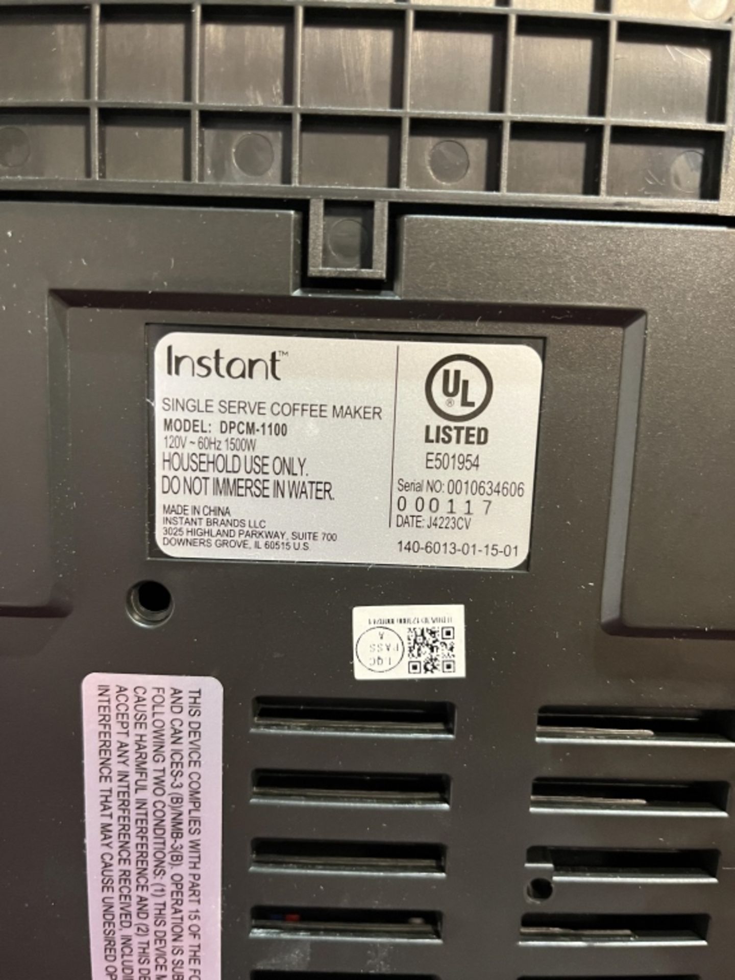 INSTANT SINGLE SERVE COFFEE MAKER - Image 4 of 4