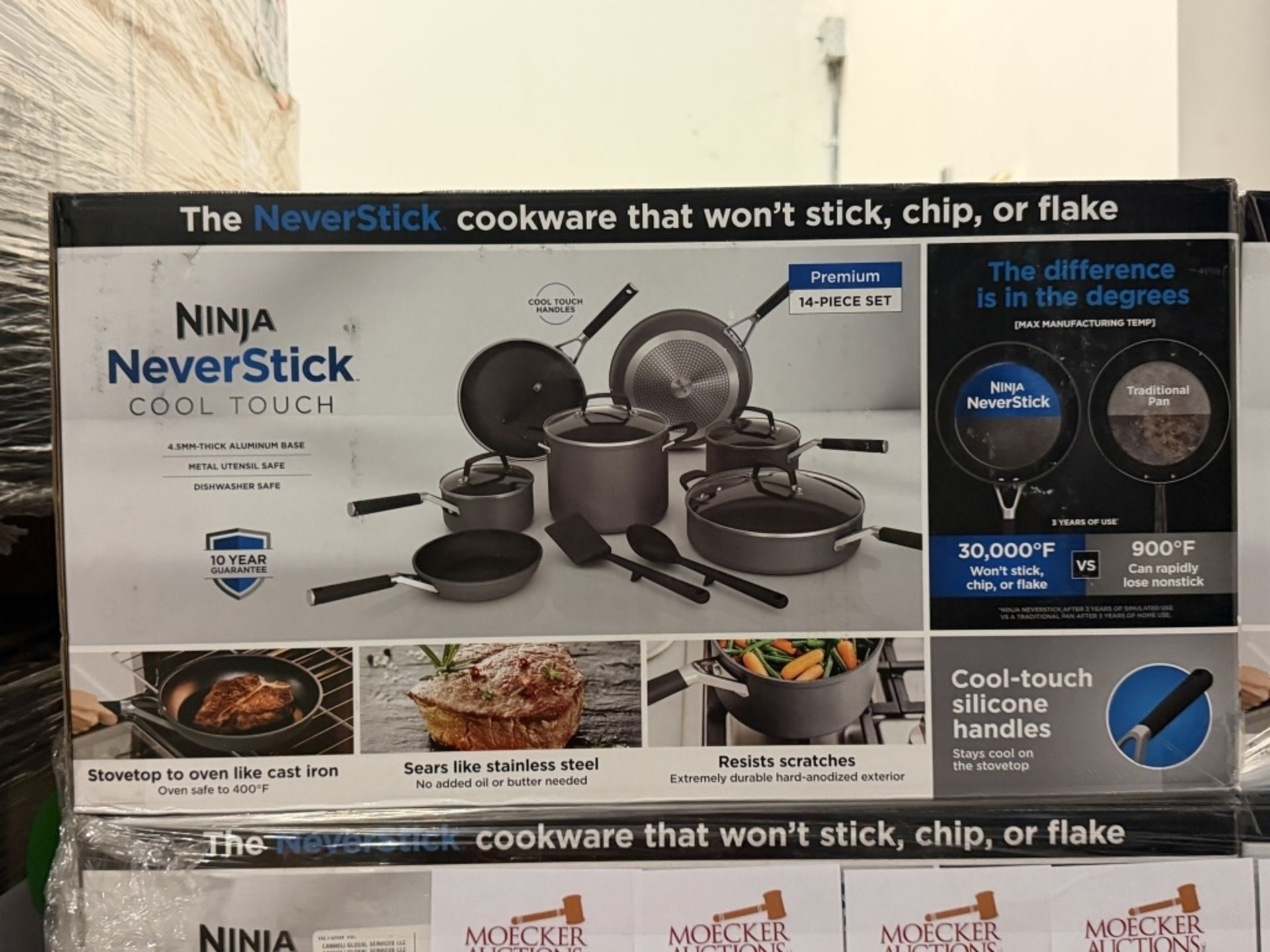 NINJA NEVER STICK (14) PCS COOKWARE SET, NEW - Image 2 of 3