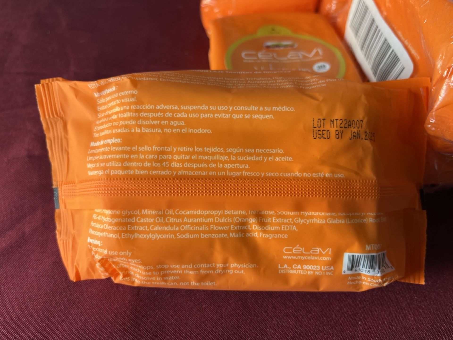 LOT CONSISTING OF (24) CELAVI MAKE-UP REMOVER CLEANSING TOWELETTES - Image 3 of 3