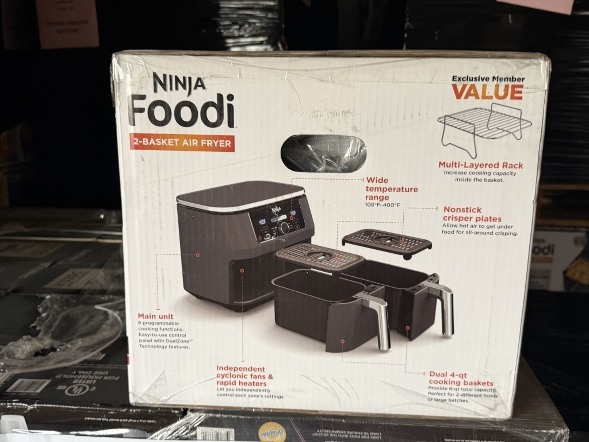 NINJA FOODI 2-BASKER AIR FRYER, NEW - Image 3 of 3