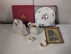 A Collection of assorted Items Including a Spode Marlborough Sprays Cake Plate in Presentation Box