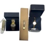 A Trio of Gold-Toned Wristwatches including Rotary and an Additional Expansion Strap