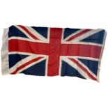 A Large stitched & Sewn Fabric British Union Jack Flag.6ft x 3ft.