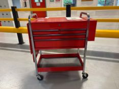 Blue Point Snap On Mobile 7T Roll Cart, Key Present, Contents Included