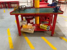 Metal Work Bench with Vice