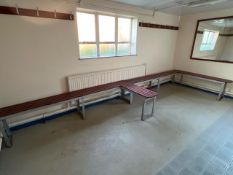 Wooden Bench With Metal Frame - No Reserve