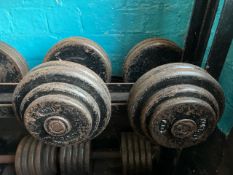 Pair Of 27kg Dumbbells - No Reserve
