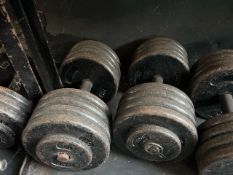 Pair Of 42kg Dumbbells - No Reserve