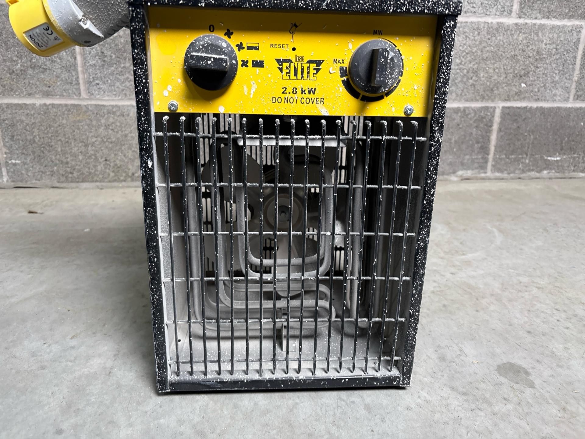 Elite 2.8Kw Fan Heater 110V 32A S/N: Ehfh110082400819 -THX22642 - No Reserve - Image 5 of 8