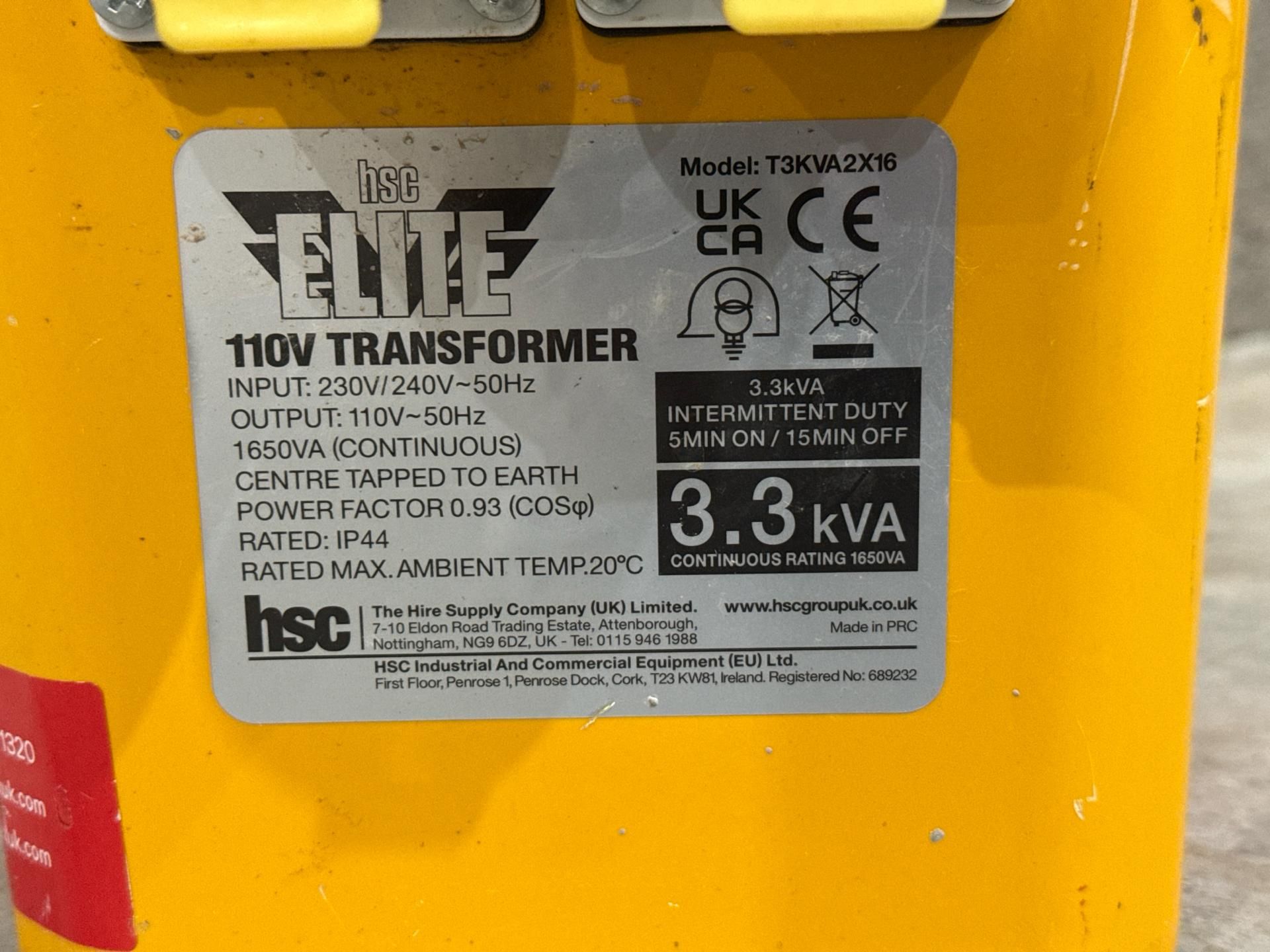 3.3 kVA HSC Elite Portable Tool Transformer - Thx27119 - No Reserve - Image 2 of 4