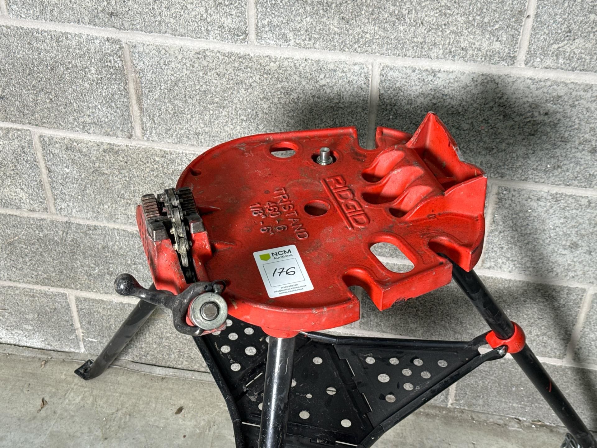 Ridgid Tripod Pipe Stand With 6" Chain Vice - Thx23373 - No Reserve - Image 2 of 6