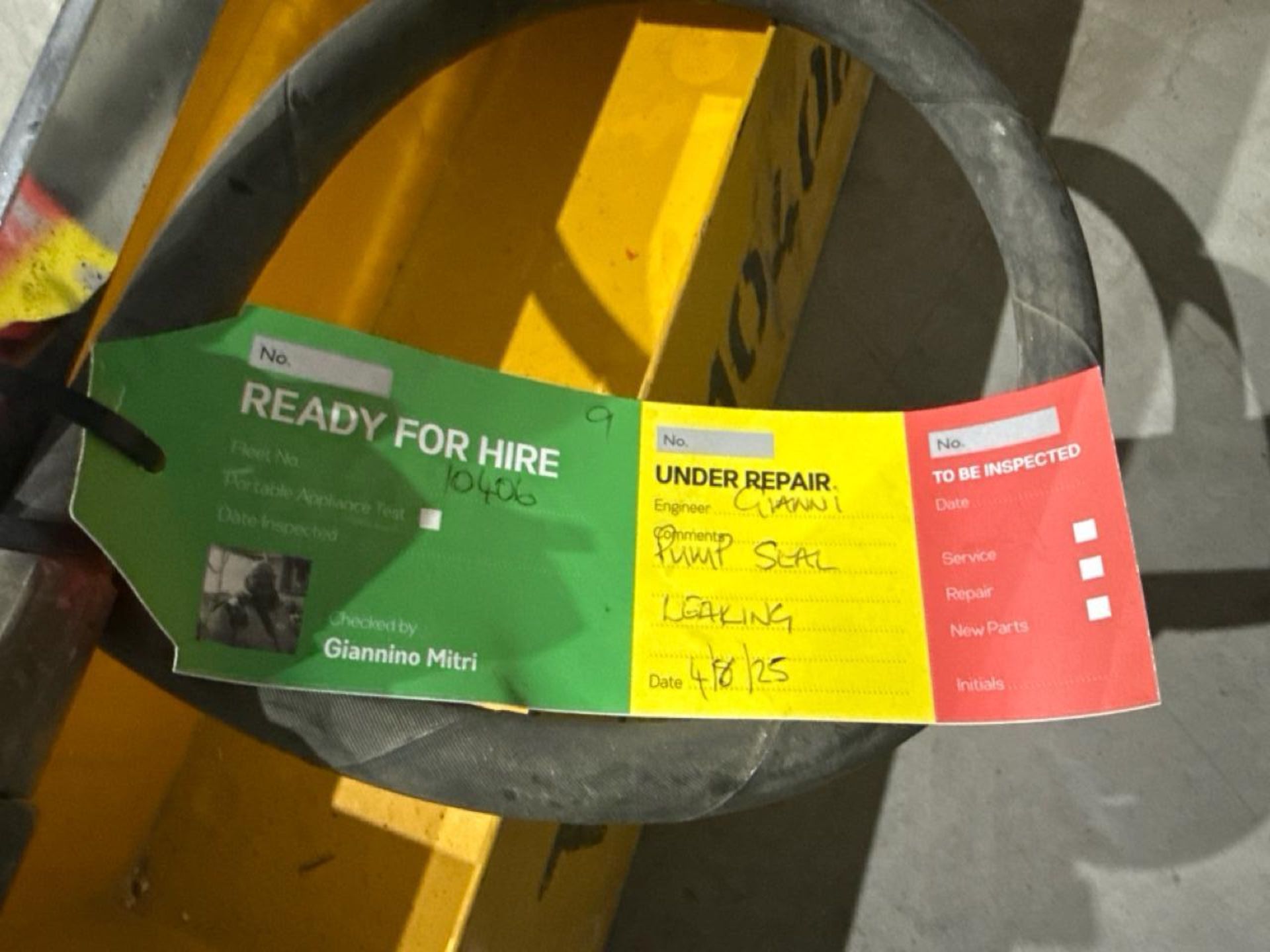 Manual Pressure Test Pump. S/N: Blank-THX10406 - No Reserve - Image 5 of 6