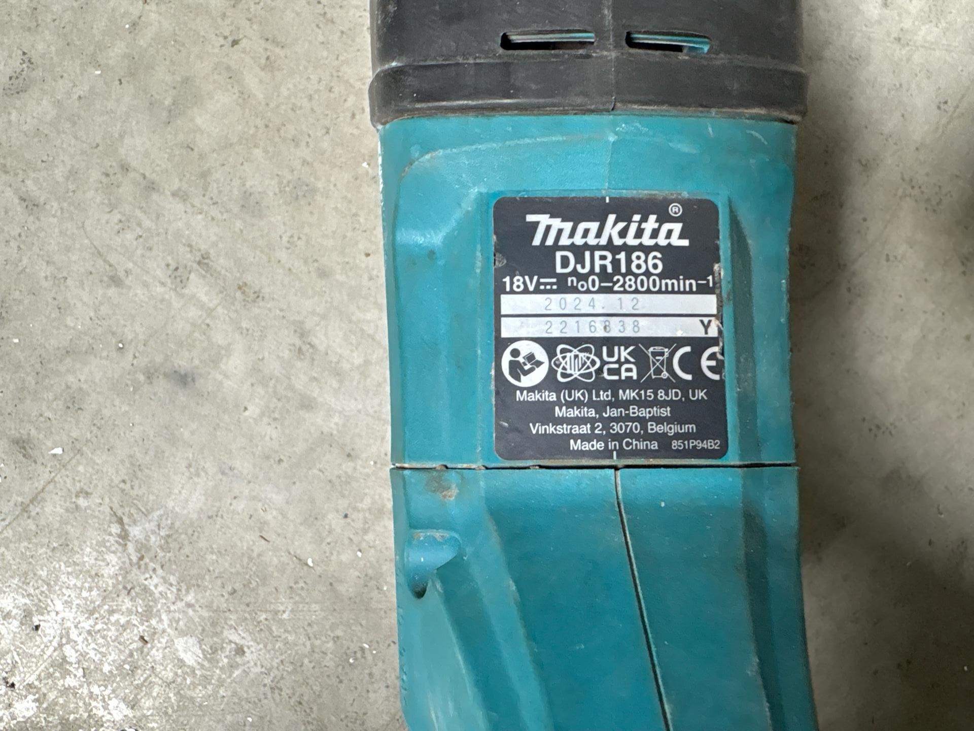 Makita Reciprocating Saw 18 V Cordless. S/N: 2216838Y-THX30219 - No Reserve - Image 5 of 6